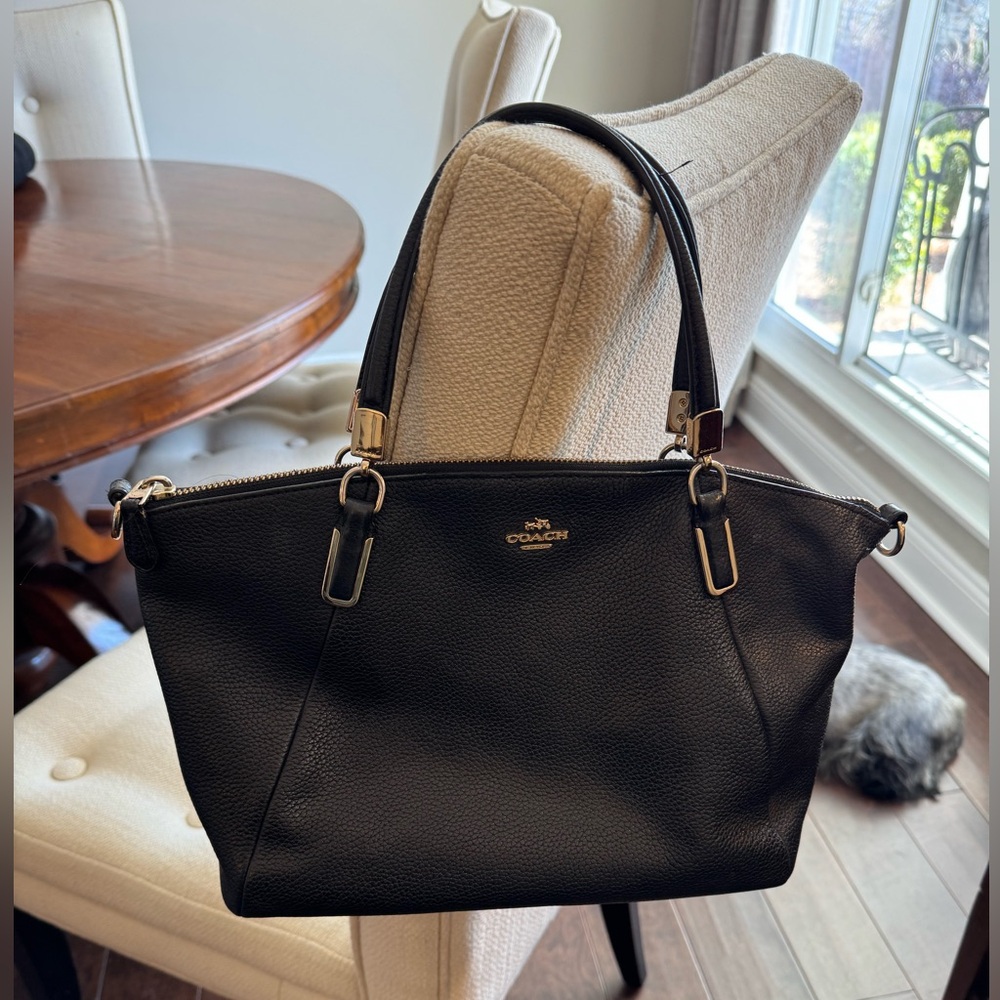 FINAL MARKDOWN Coach Black Pebbled Leather Handbag